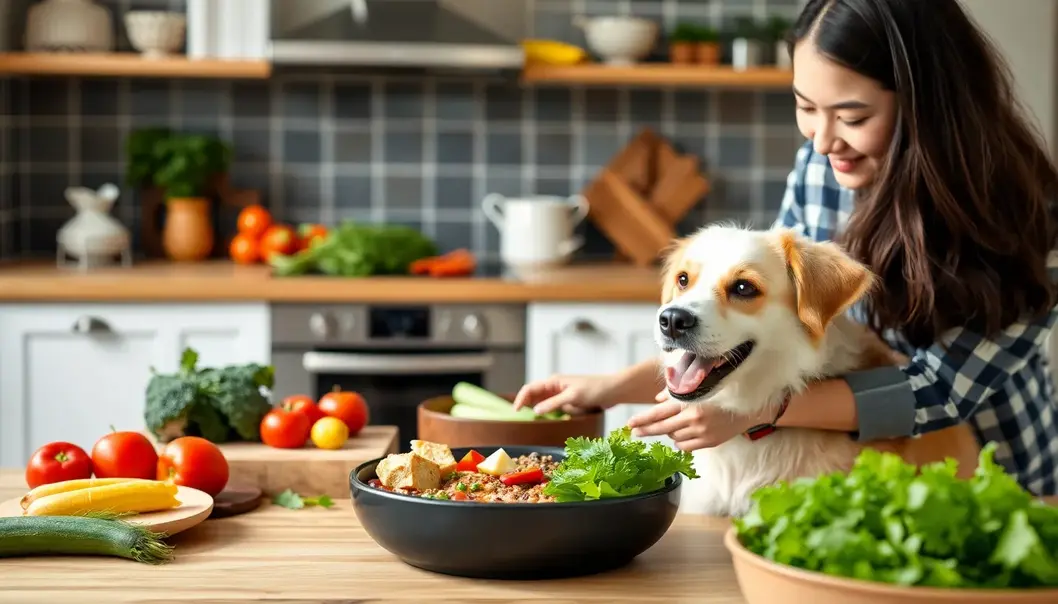 Eco-friendly pet supplies like biodegradable bags and organic food.